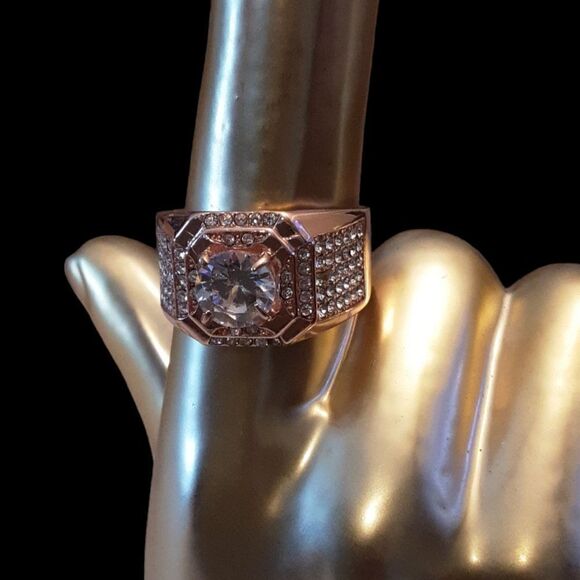 Men's Ring‎ 18k Filled Rose Gold NWOT size 12.75 - Picture 2 of 13